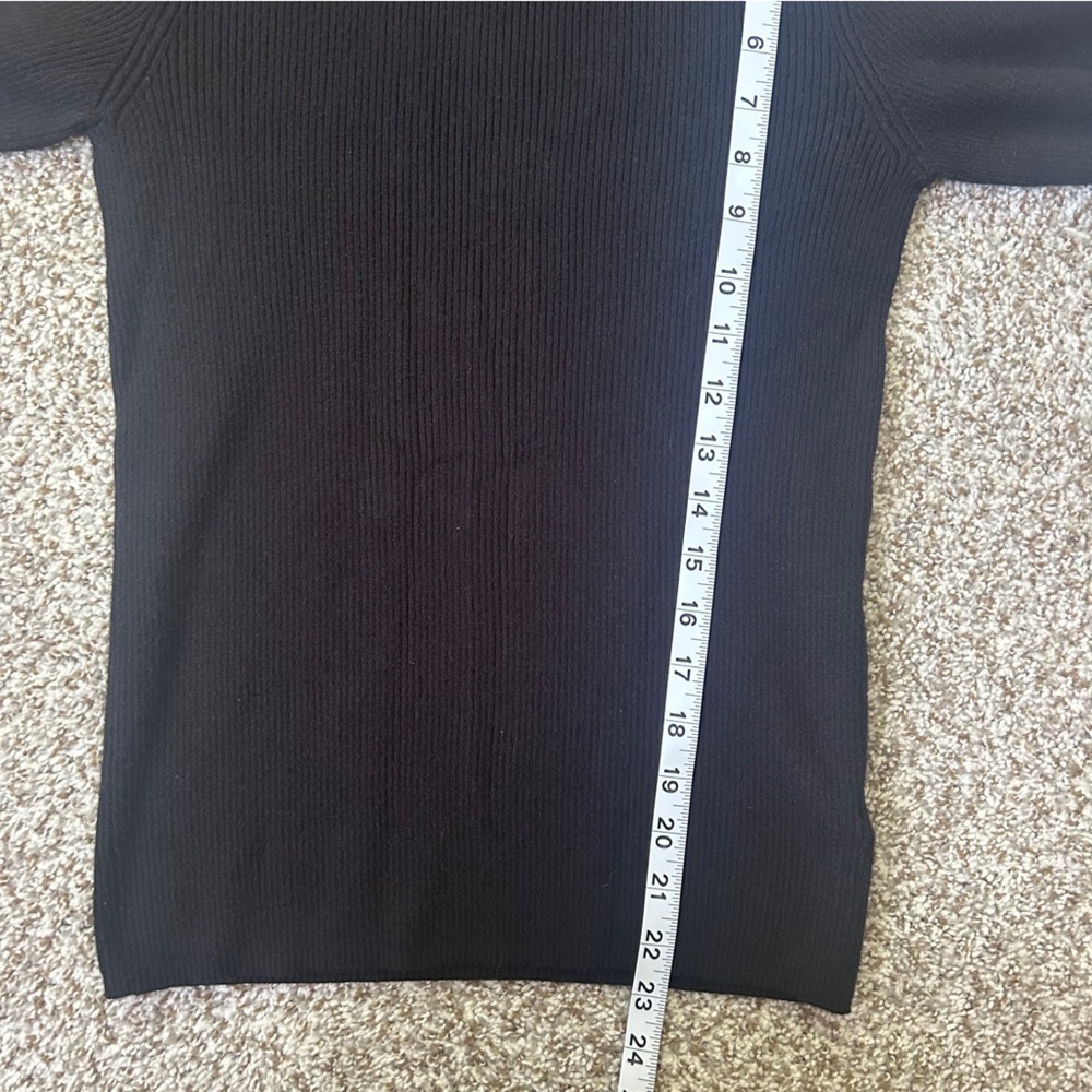 Express Black Ribbed Sweater Large Neutral Casual Comfy Stretch - Picture 6 of 6